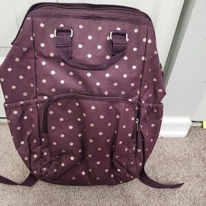 Thirty-One Purple Polka Dot Backpack